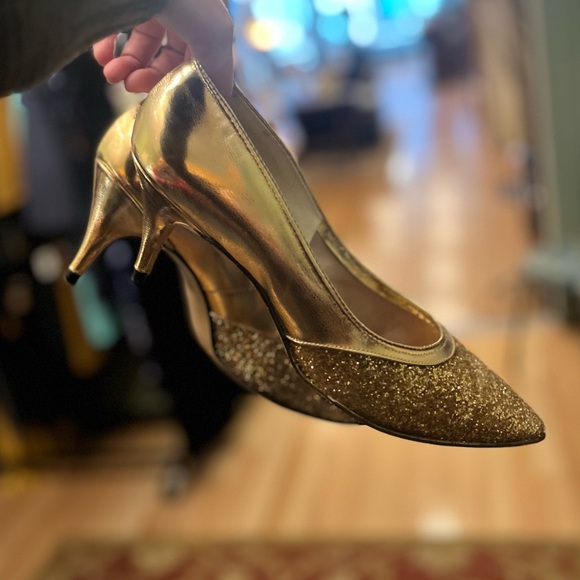 vintage sparkly gold Capriccio heels, 8 - Picture 2 of 4